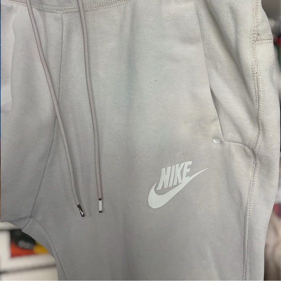 Nike Light Beige Jogger Sweatpants | Zip Pocket | Size S - Picture 4 of 5